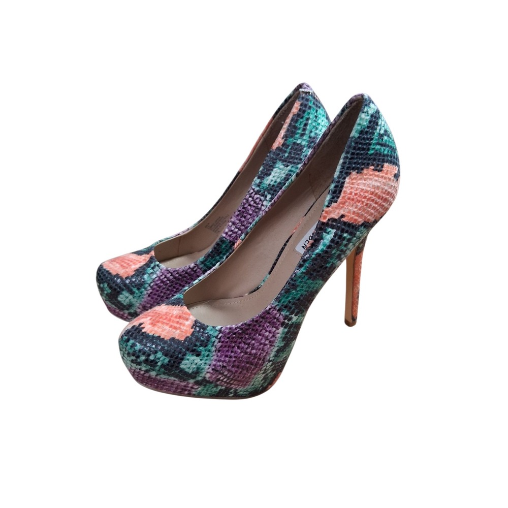 Steve Madden Nala Snake Print Platform 5" Pumps W… - image 4